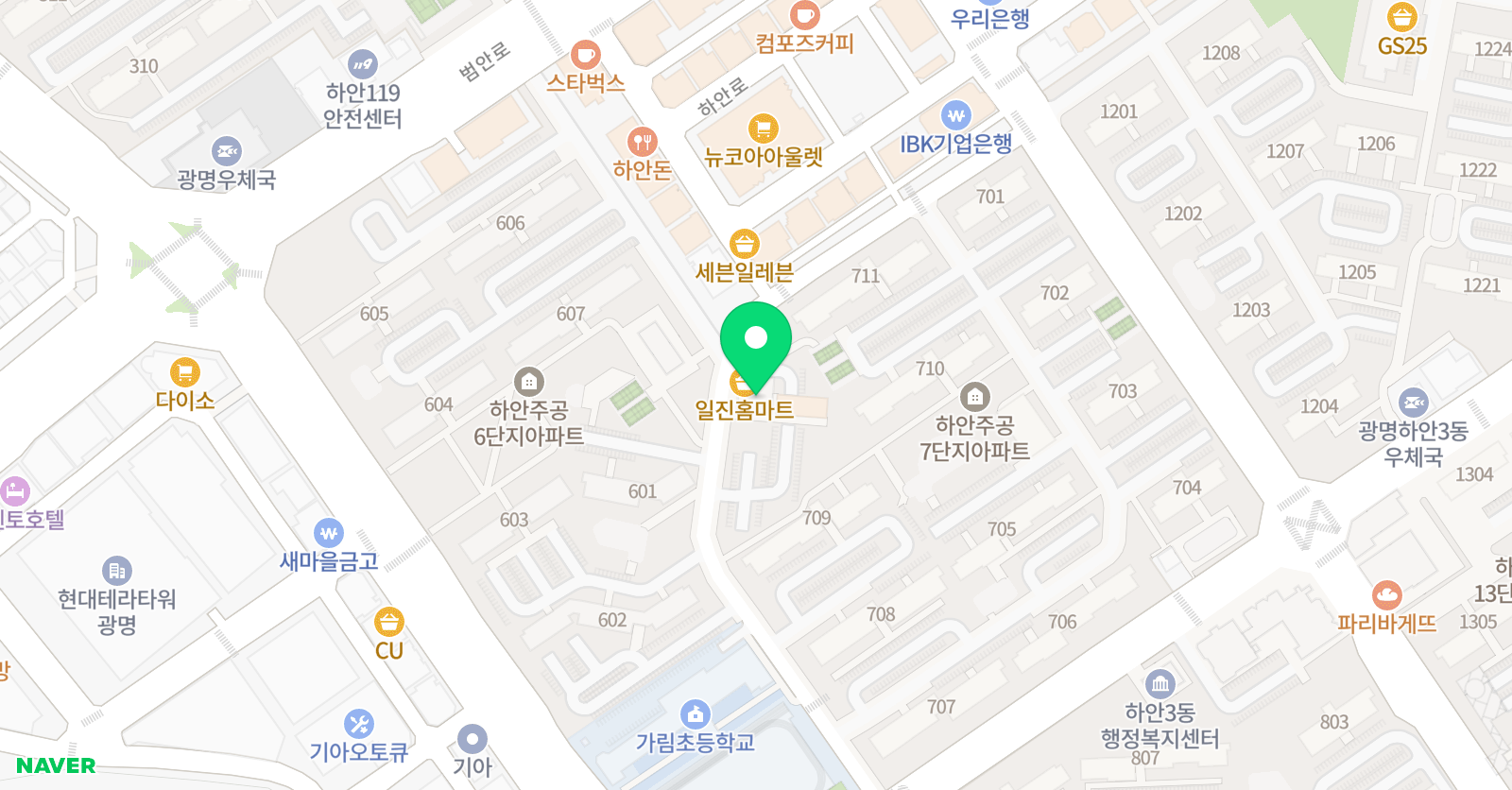 꿈꾸는 미술학원 위치