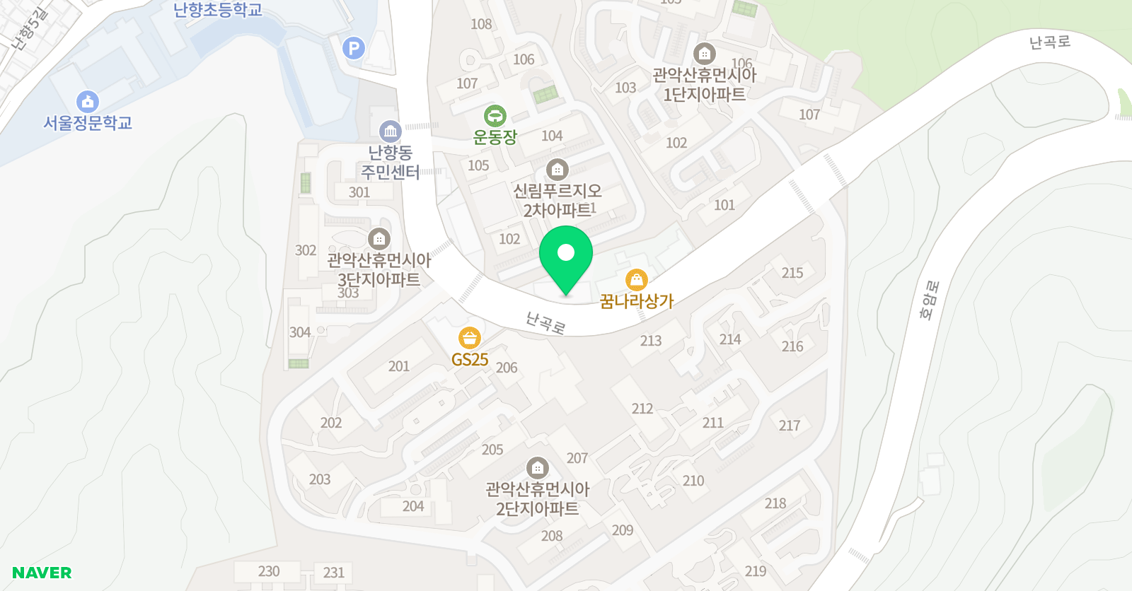 포레스트 미술 위치