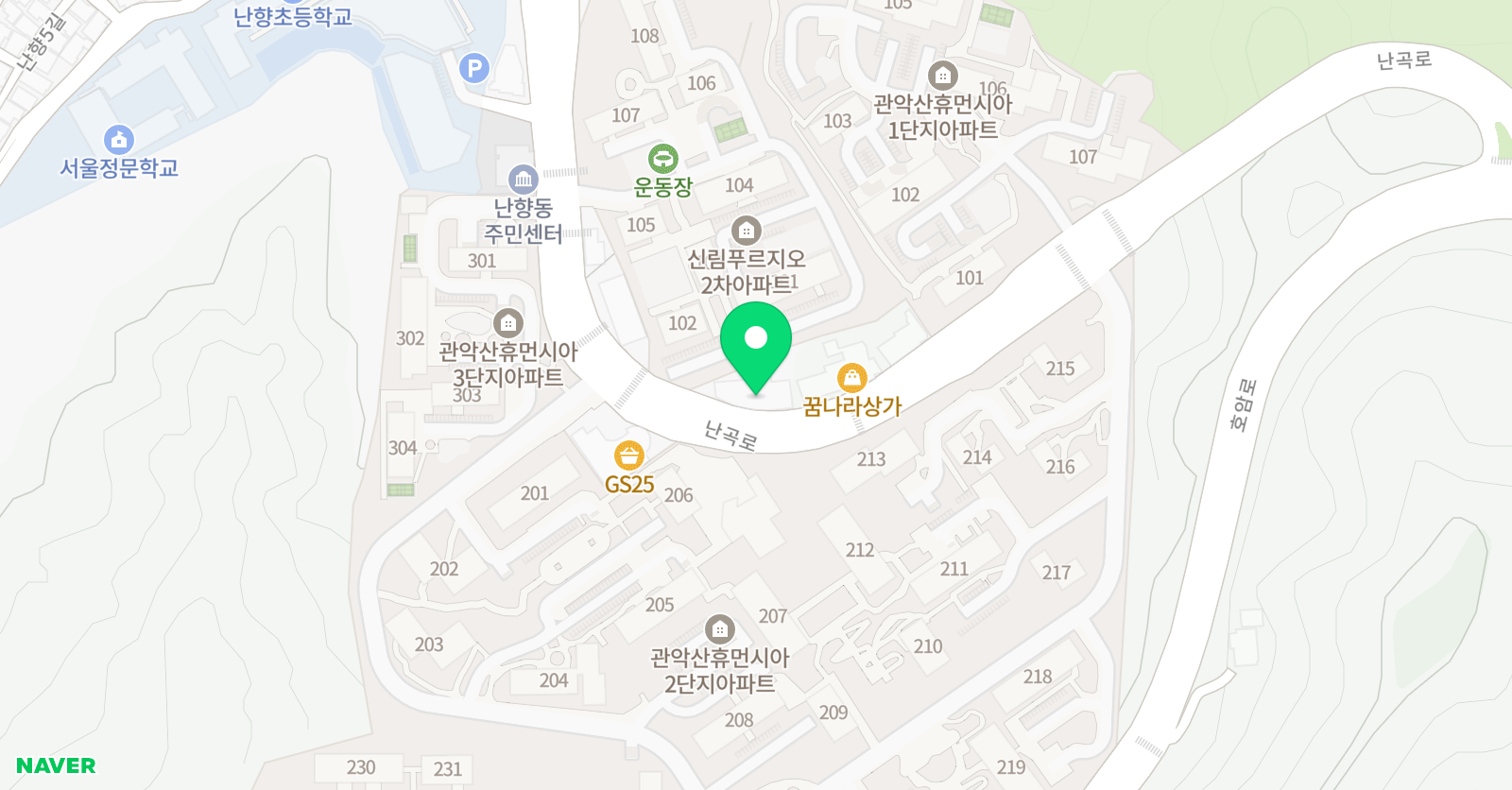 공터영어 생수풀 수학학원 위치