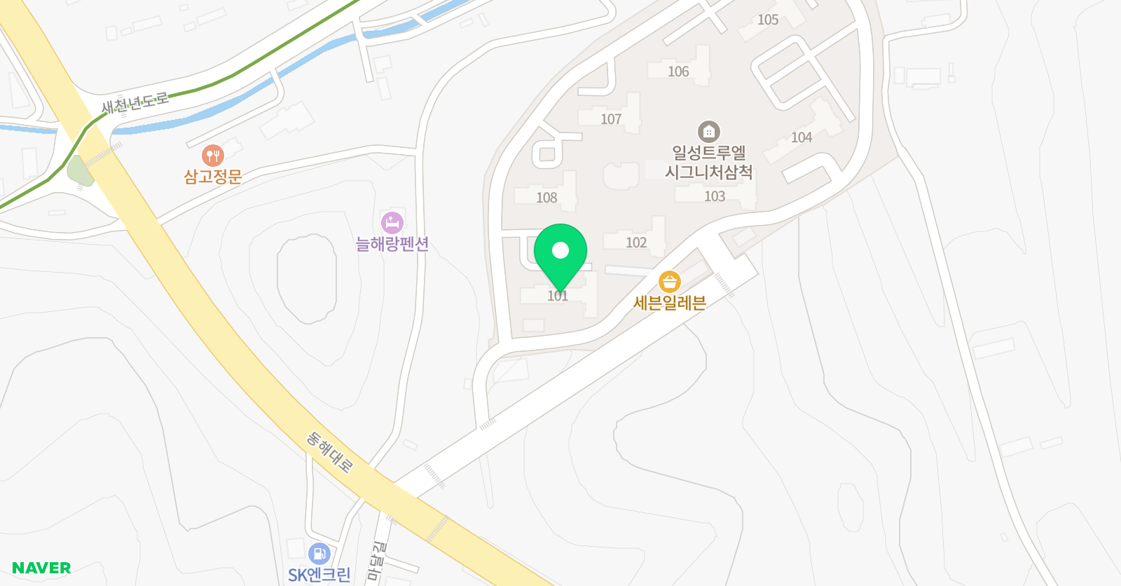 잉글리시아이 트루엘점 위치
