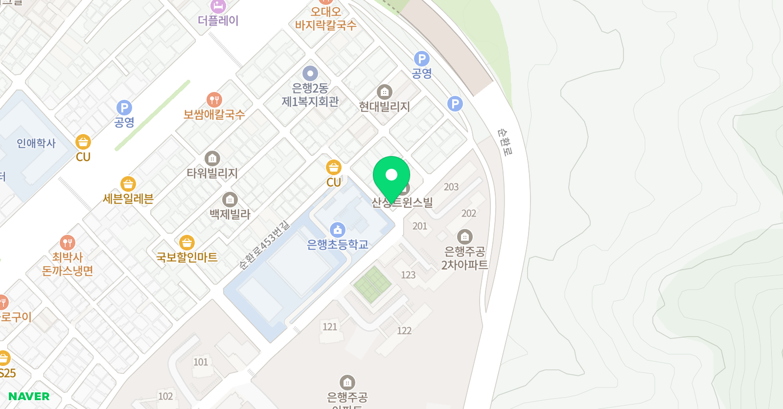 미래엔 영어수학은행 학원 위치