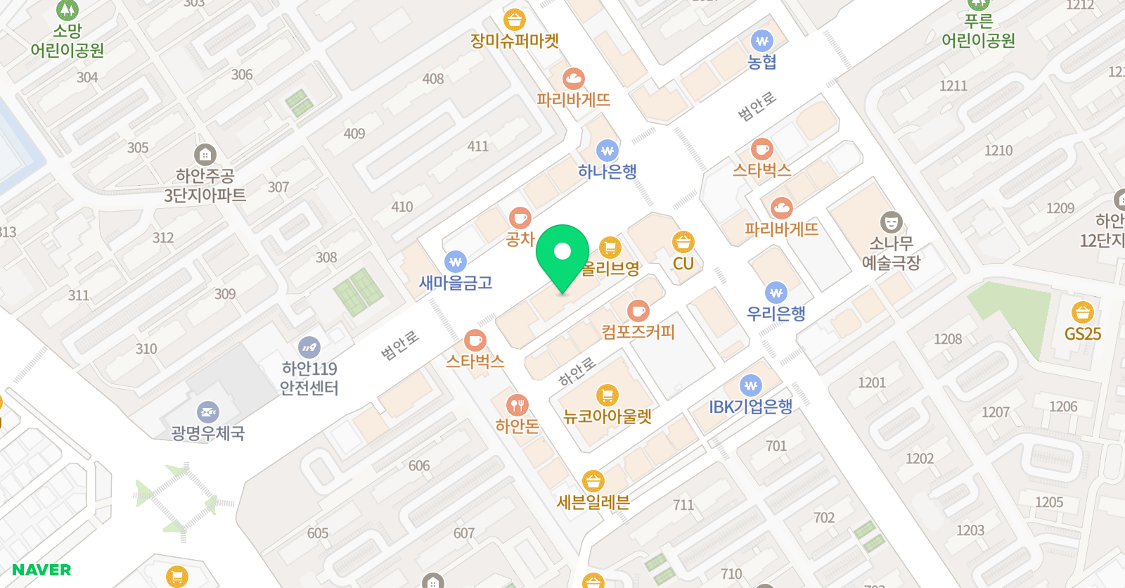 비법스터디 학원 위치