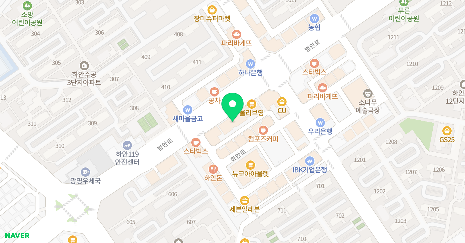 해냄멜론 영어학원 1관 위치