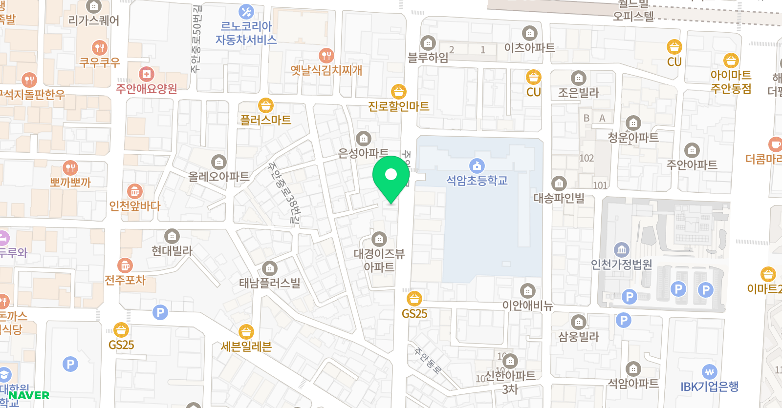 혜윰나래 학원 위치