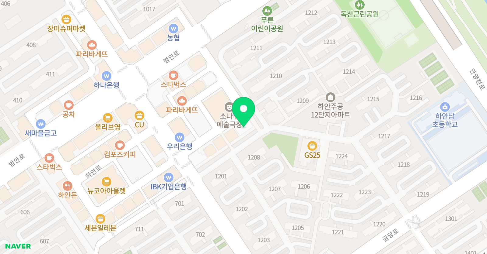 경희대푸른솔 태권도 위치