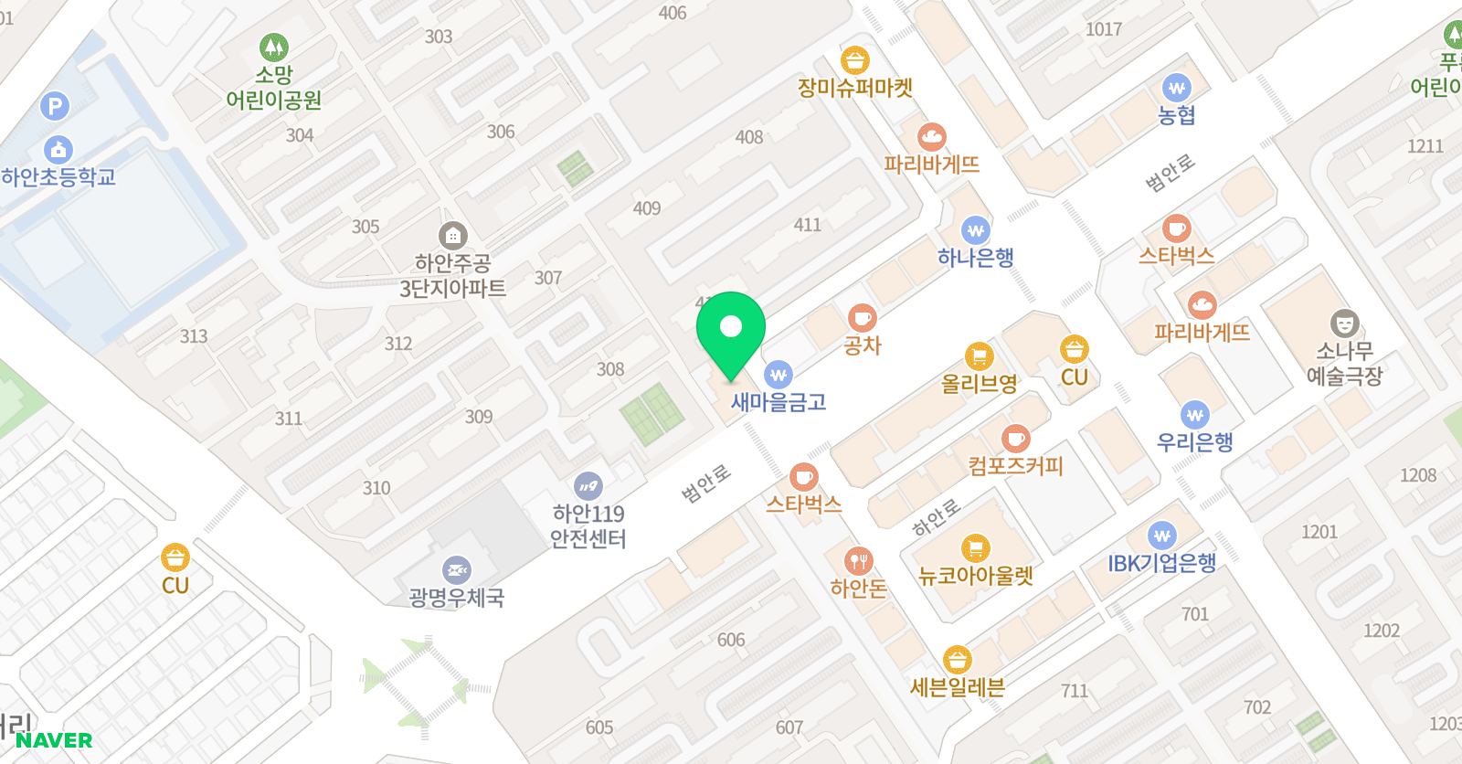 국가대표 스타클래스 태권도장 위치