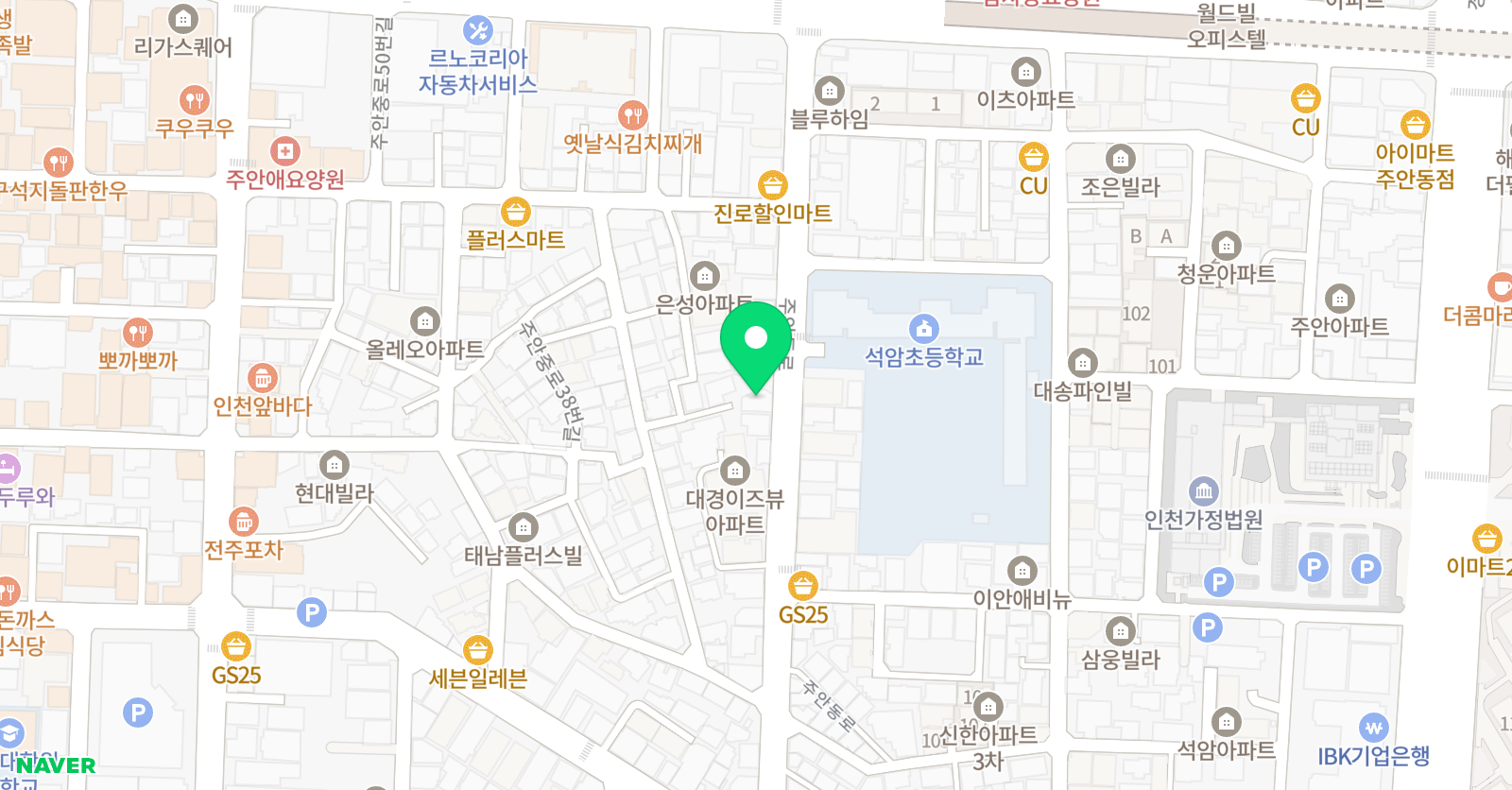 디앤비 보습학원 위치