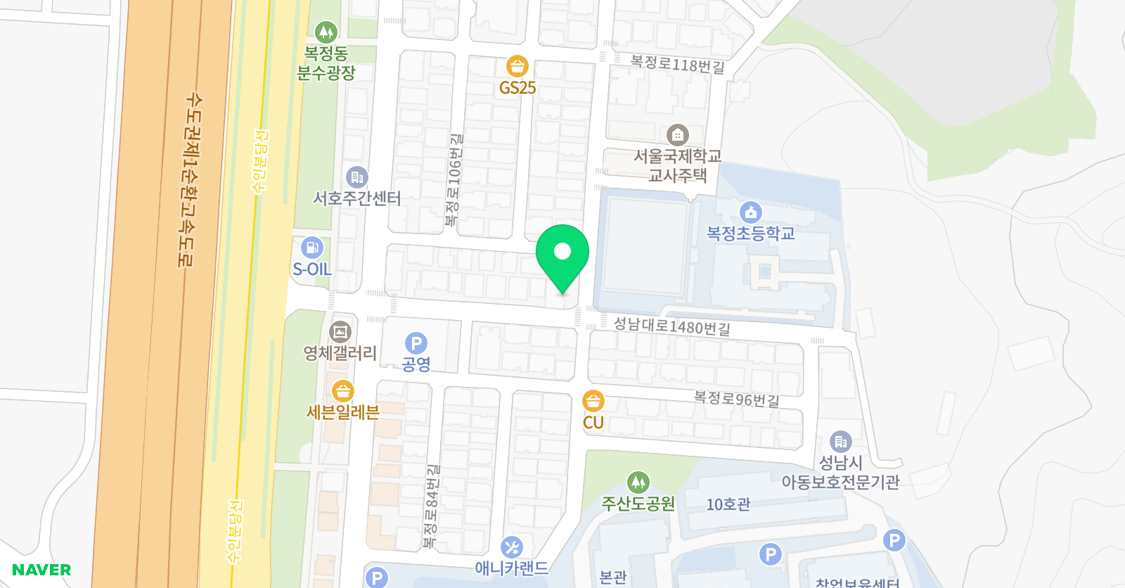 블랙벨트센터 태권도장 위치