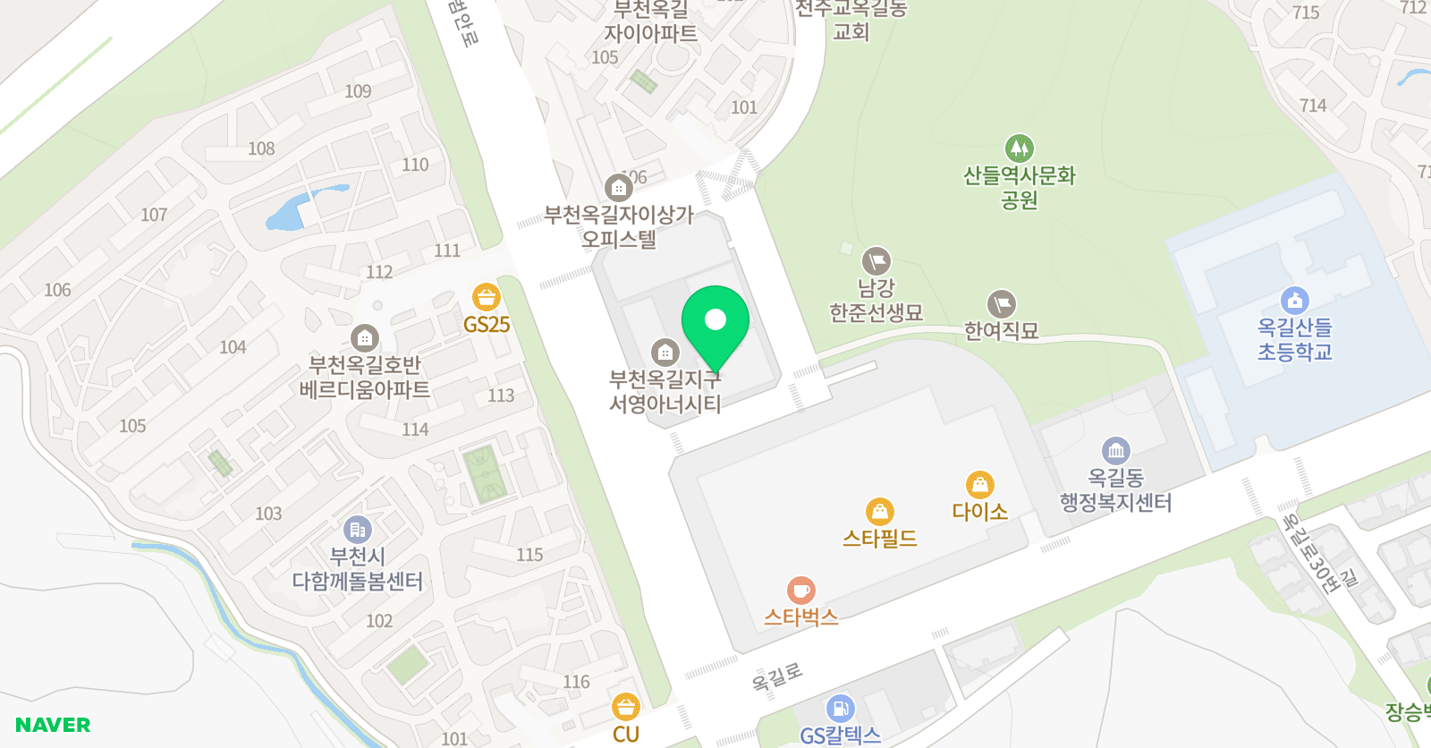 와이즈만영재교육 옥길범박센터 위치