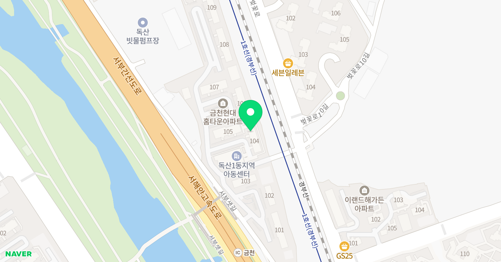그림아트스튜디오 금천독산원 위치