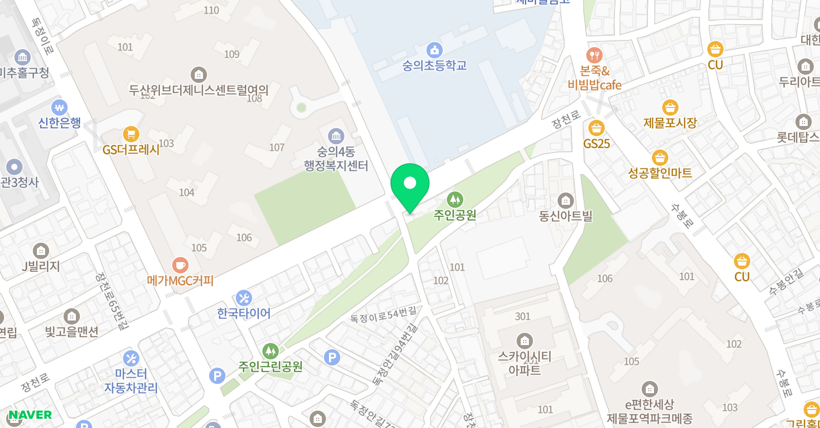 삼성영어셀레나 숭의 영어교습소 위치