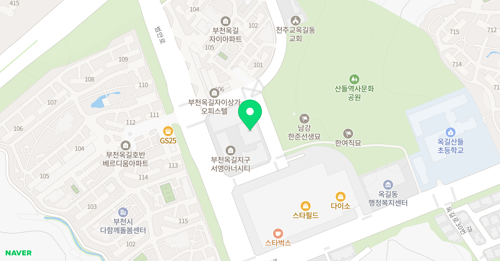 옥길스타점 와와학습코칭 보습학원 위치