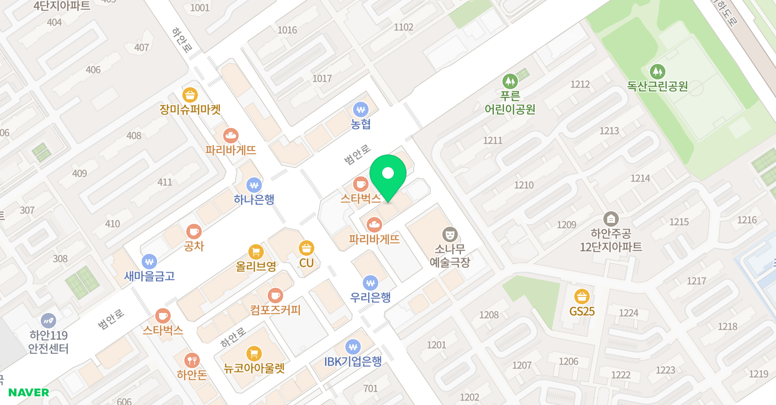 남다른 수학학원 위치
