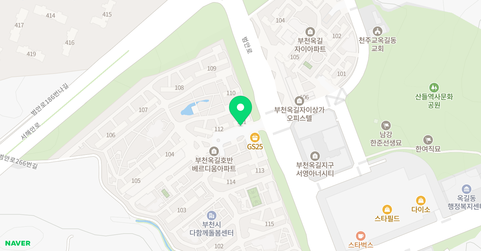 해법중국어 옥길호반자이점 위치