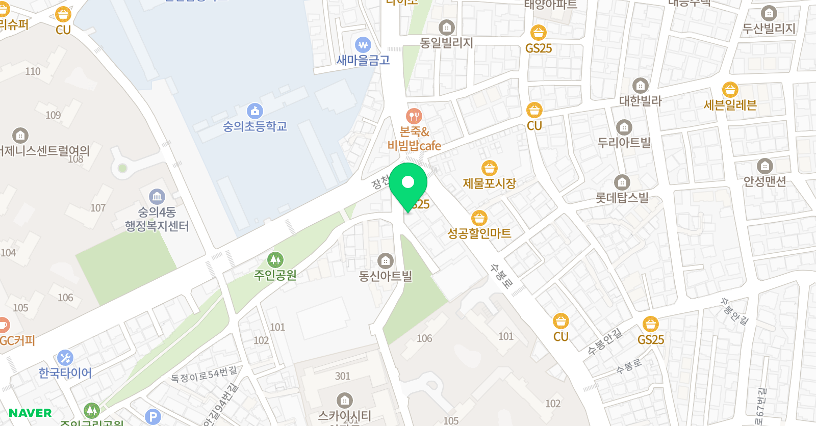 소리엘 피아노미술학원 위치