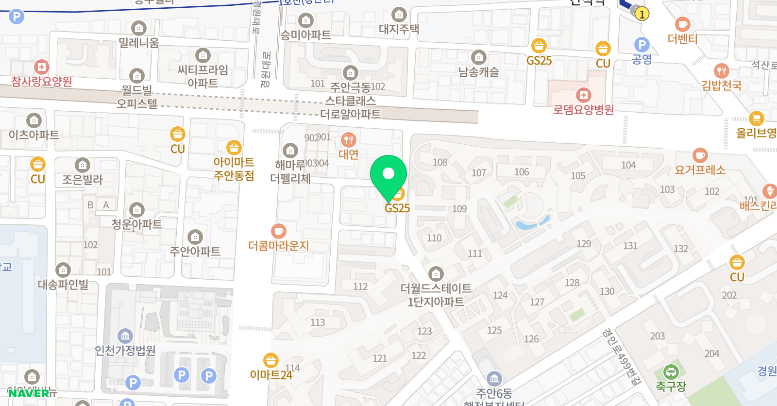 외대HS 어학원 인천주안 위치