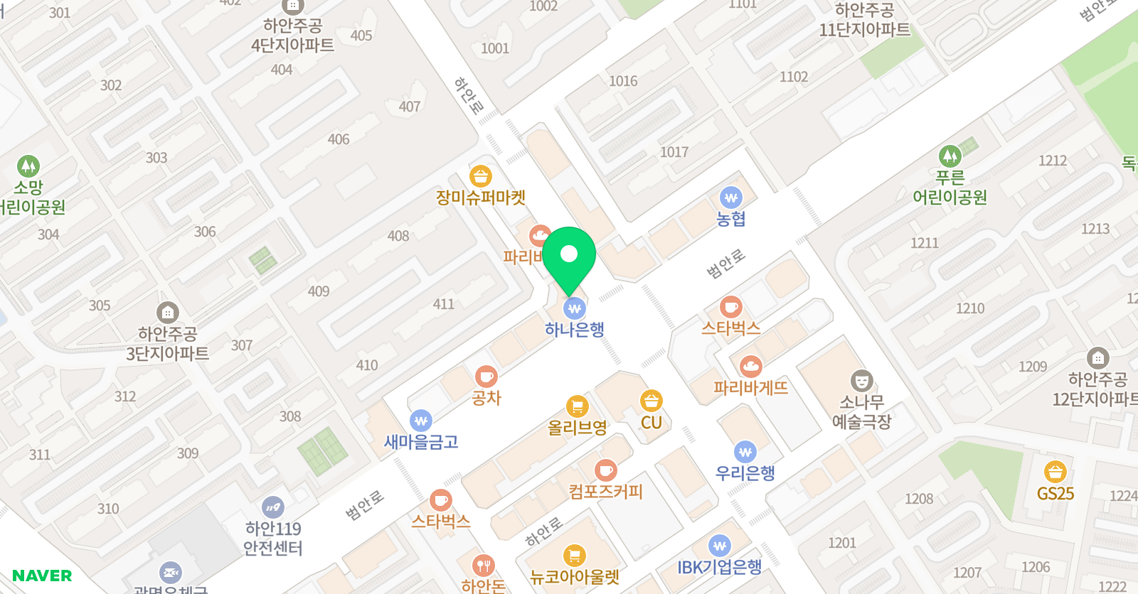 하피 수학학원 위치