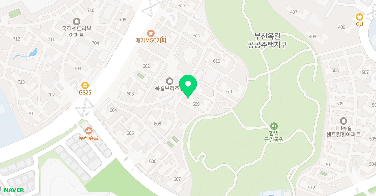쓰리피 잉글리쉬 옥길브리즈힐 위치