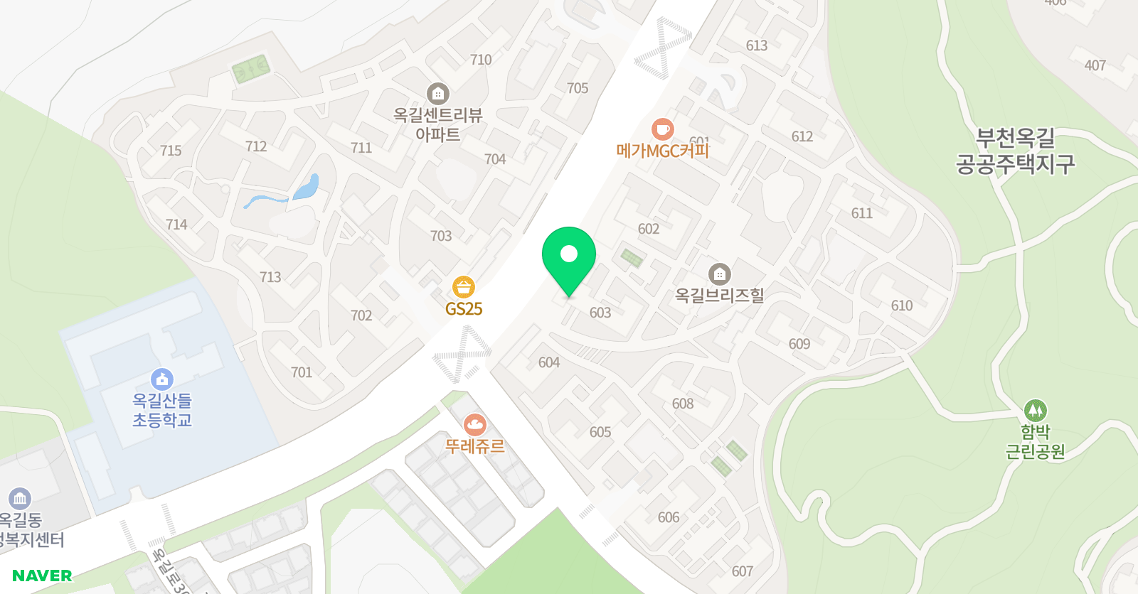 뮤엠영어 옥길브리즈힐NEST 위치