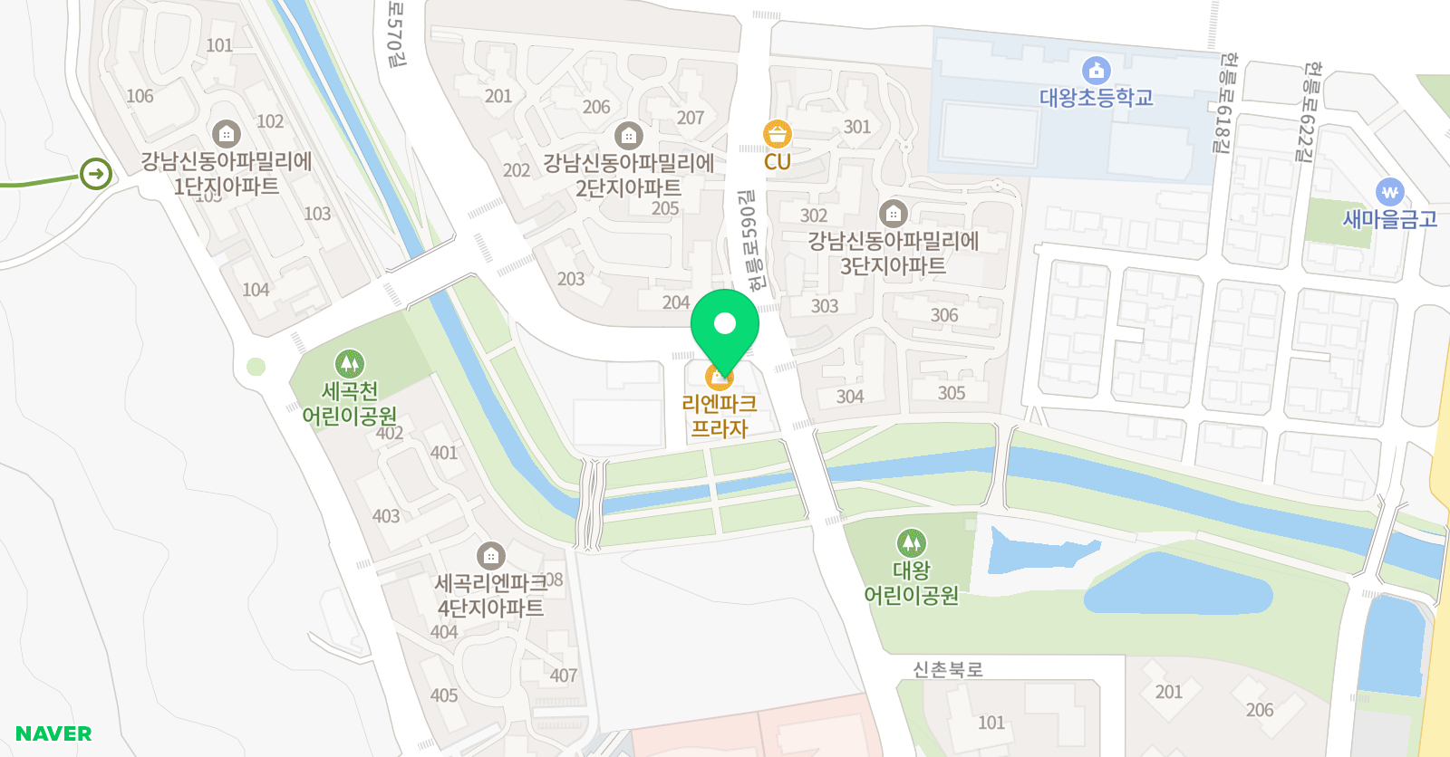 미래엔 수학학원 세곡점 위치