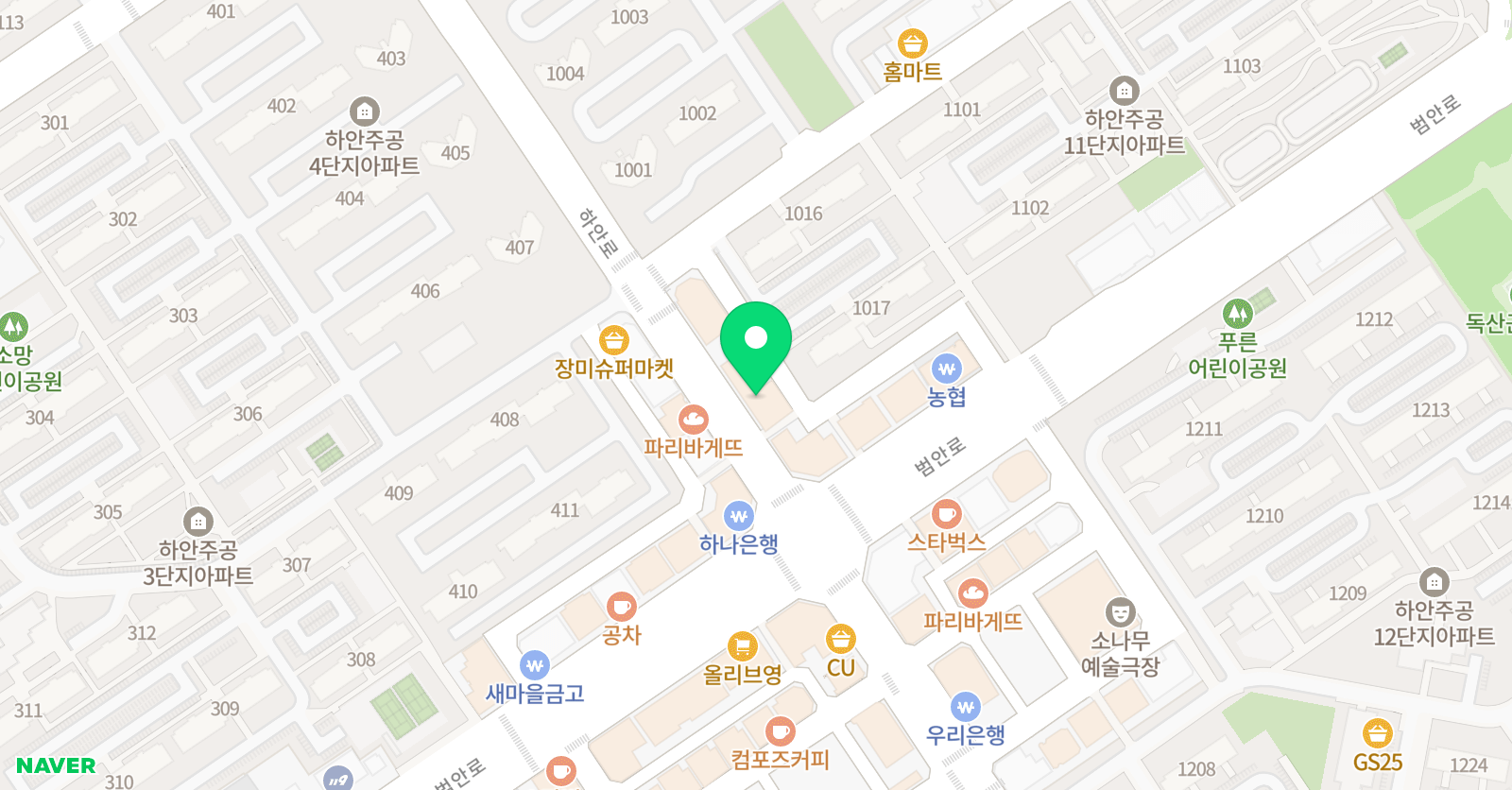 비엔나 음악학원 하안12단지캠퍼스 위치