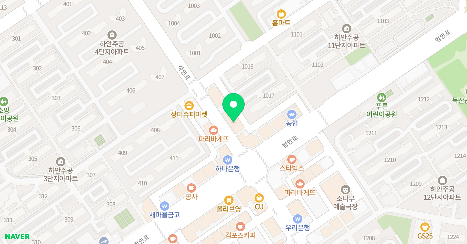 정상 학원 위치