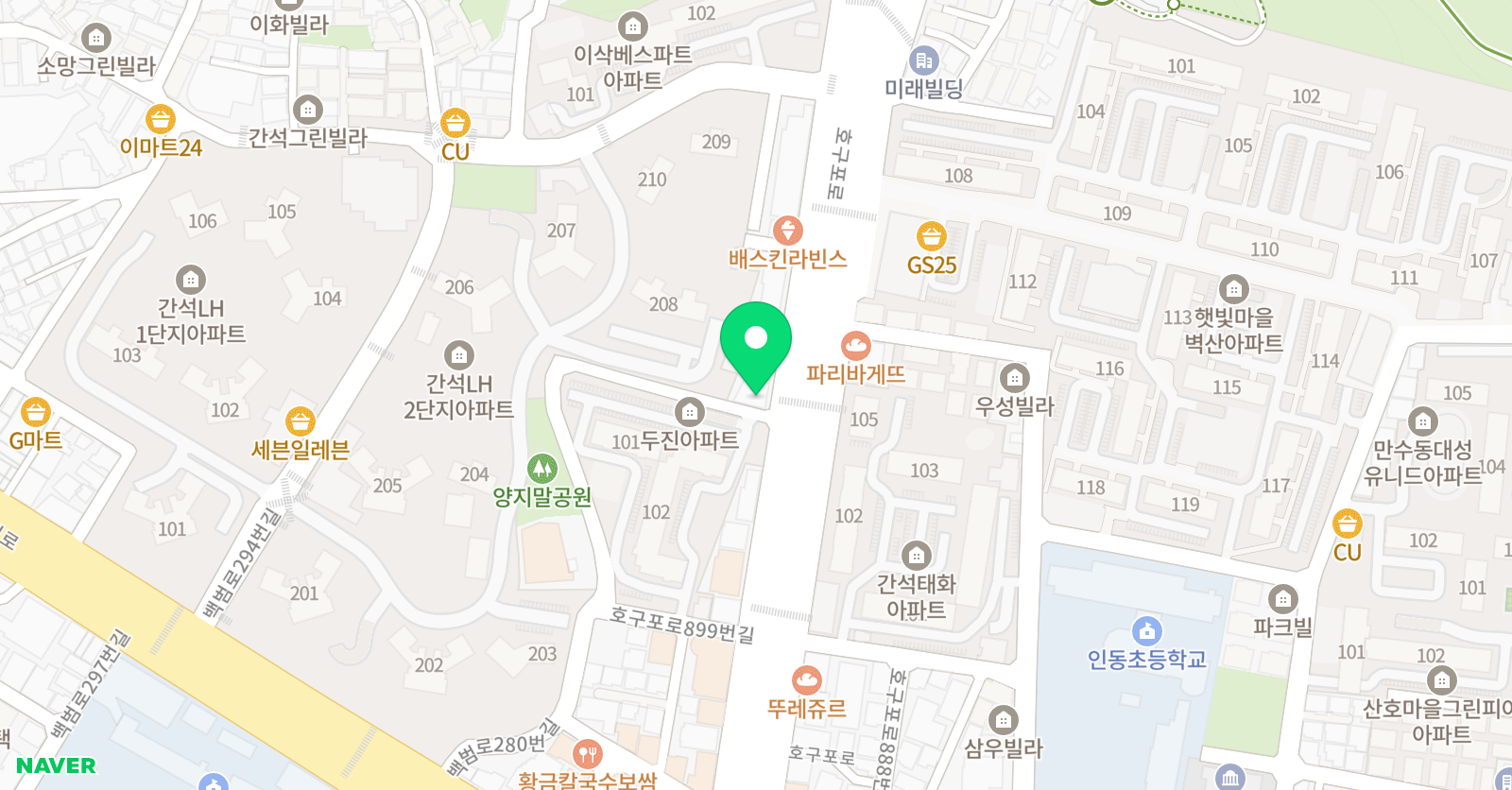 다니엘위즈덤 학원 간석점 위치