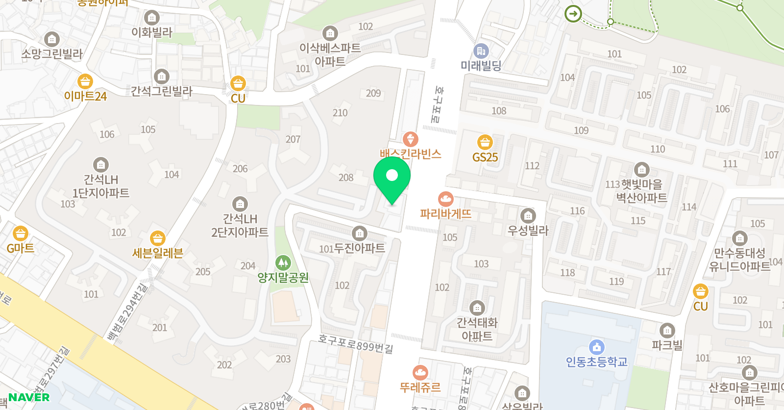 본스터디 학원 위치