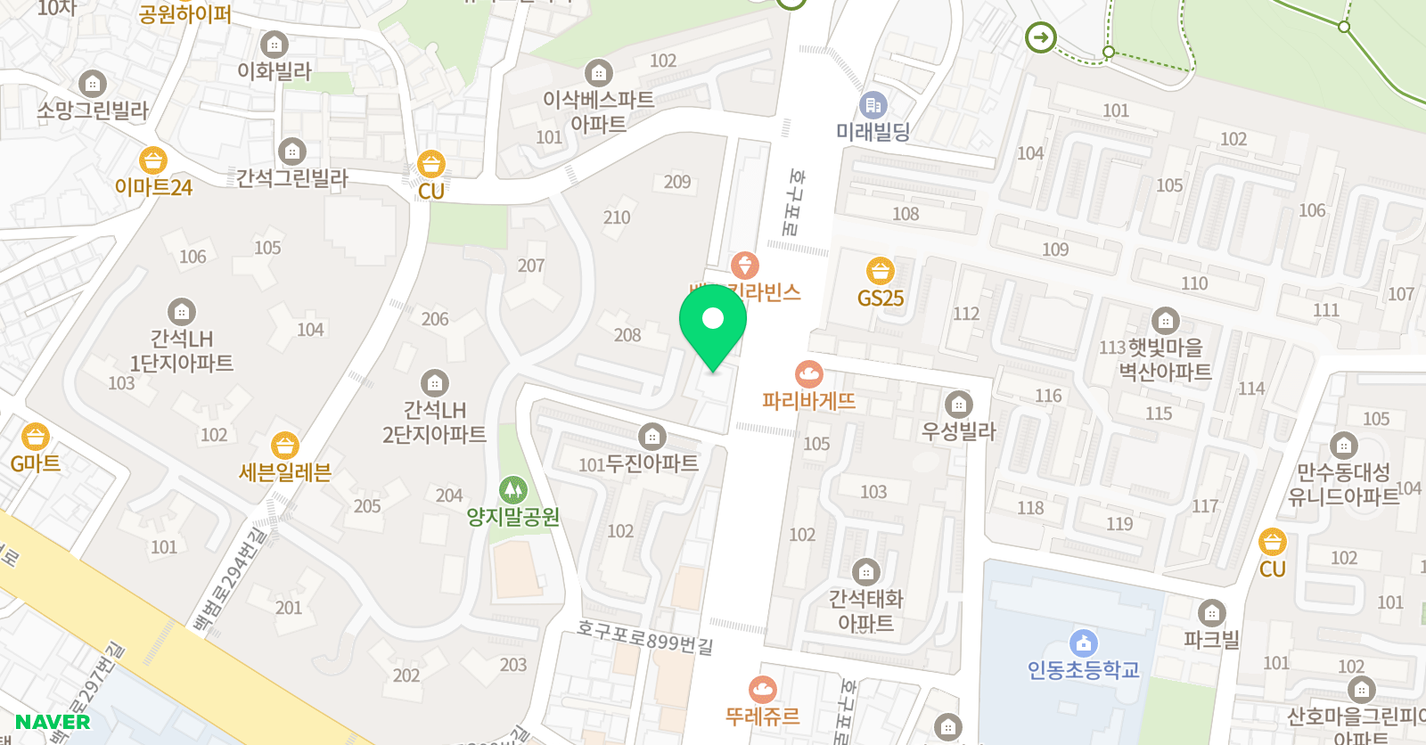 백호 태권도 위치