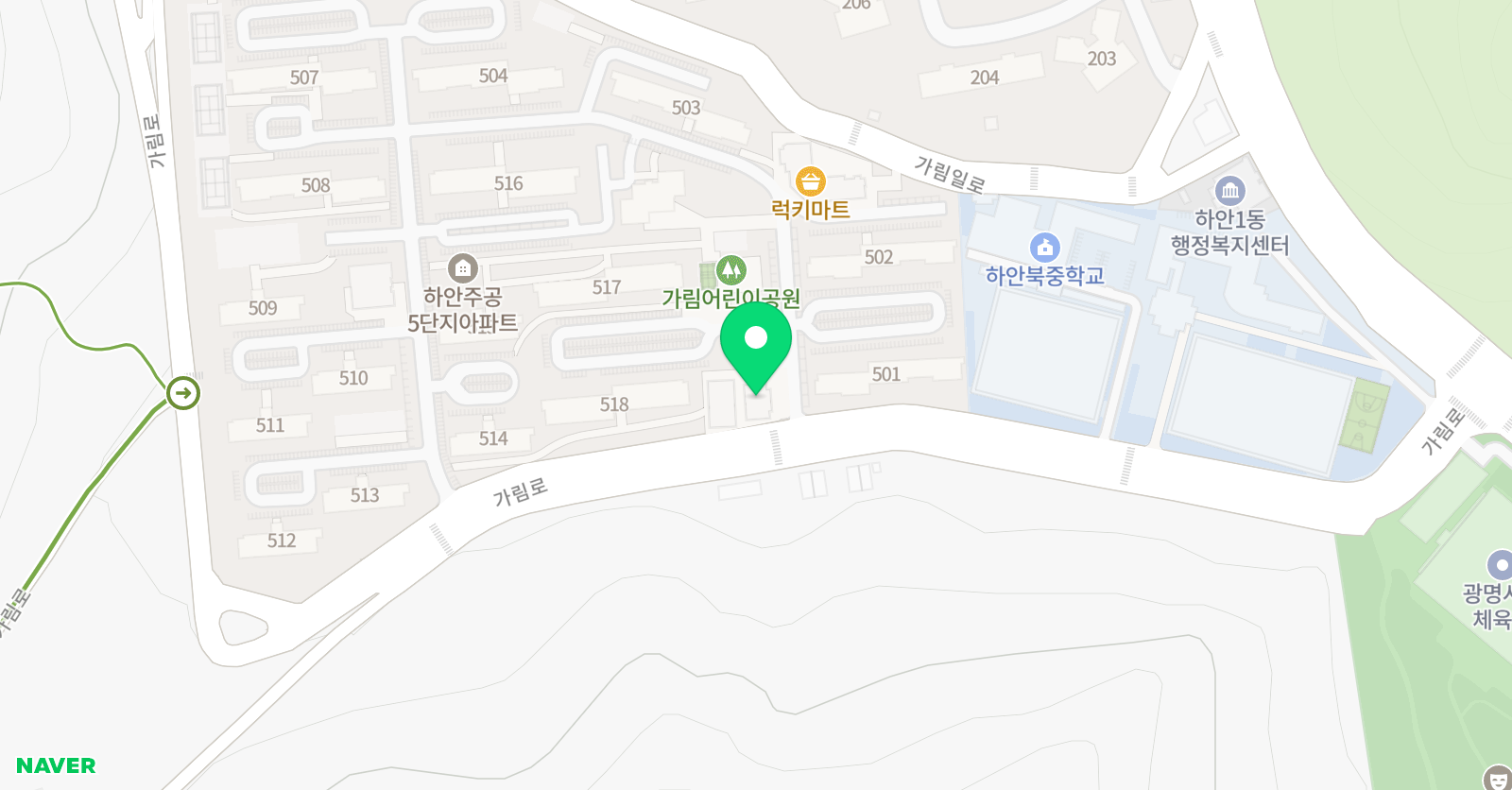 스마트해법 수학 하안5단지1호점 위치