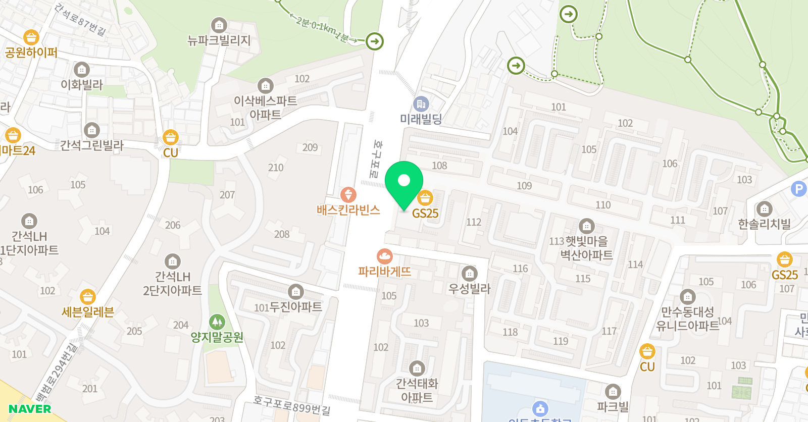 한우리독서토론논술 인천남동만수벽산 독서교실 위치