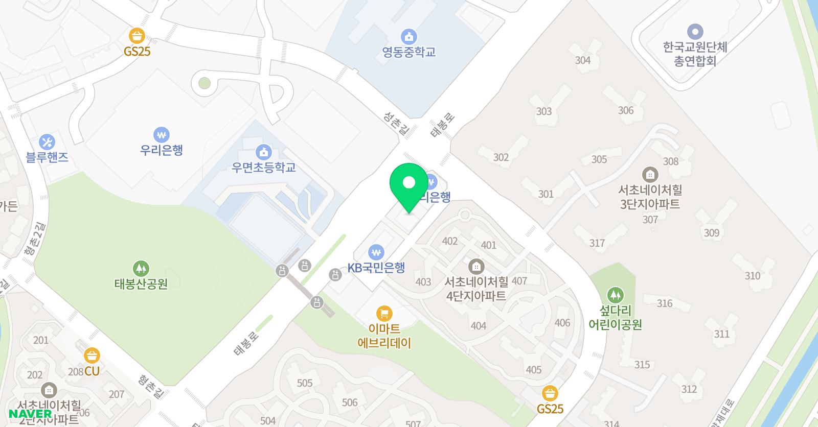 서초 발레캐슬아카데미 학원 위치