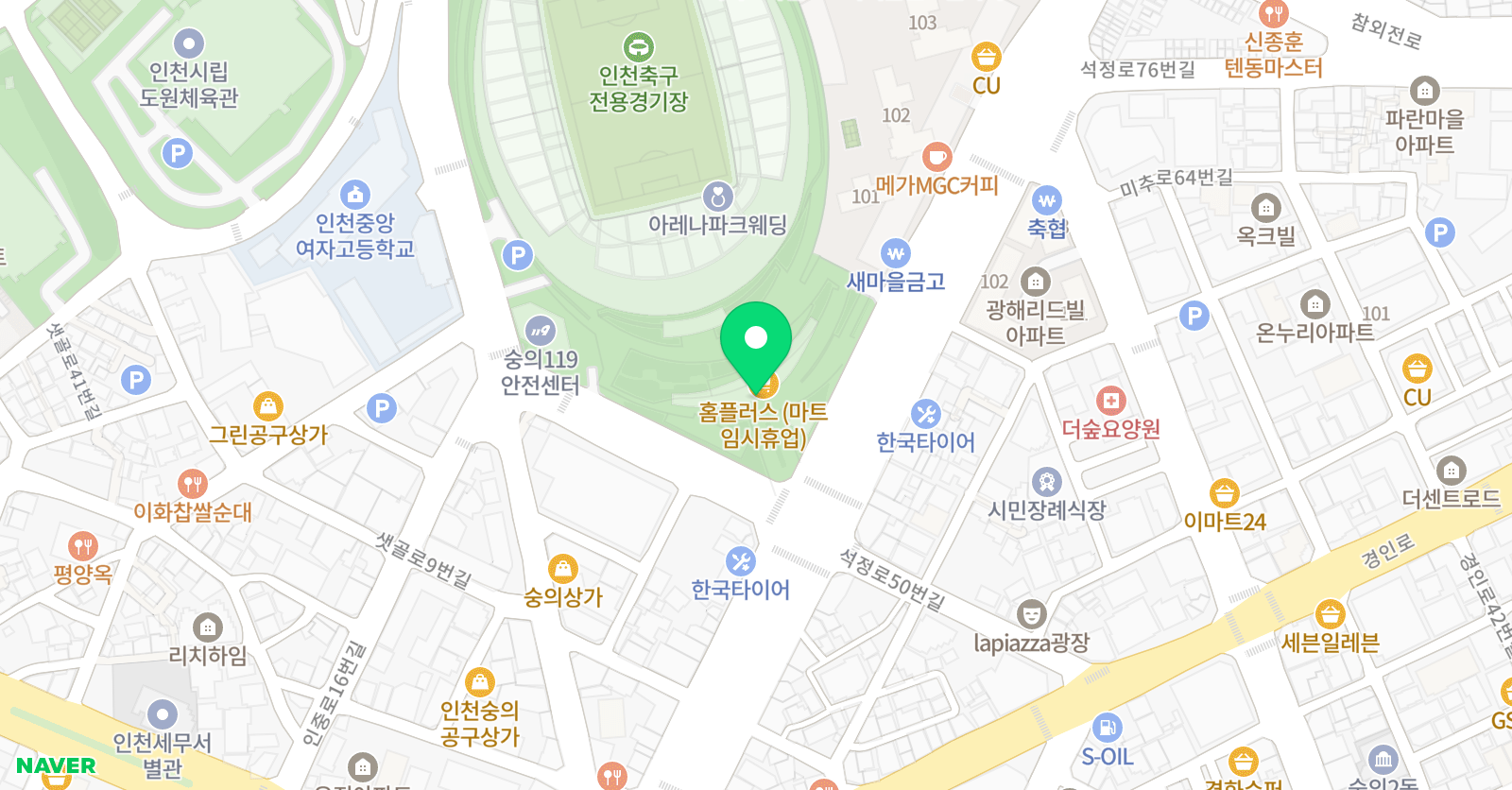 엔젤크루 키즈스위밍 숭의점 위치