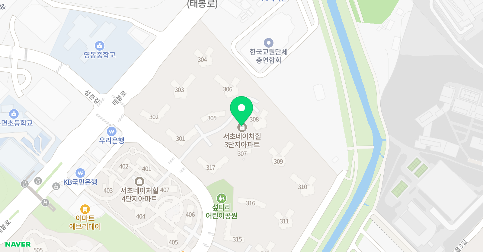 스마트해법 수학 서초네이처학원 위치