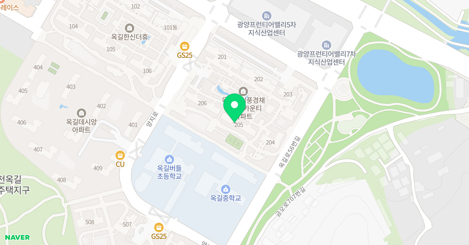 옥길 리플레이 위치