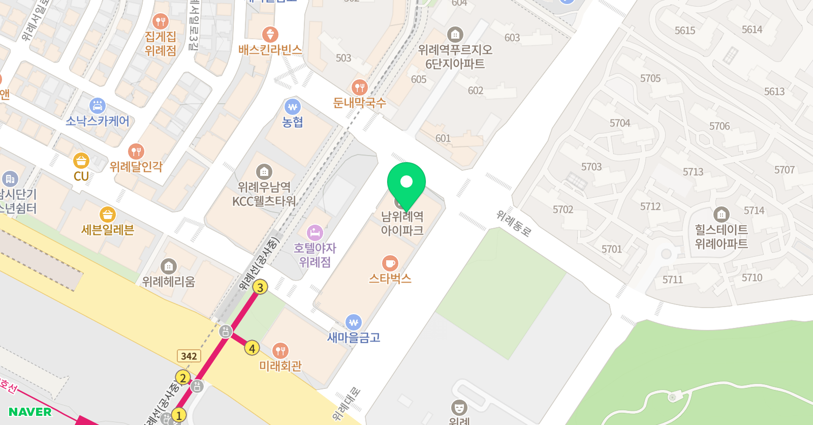 독서랑 미술이랑 위치