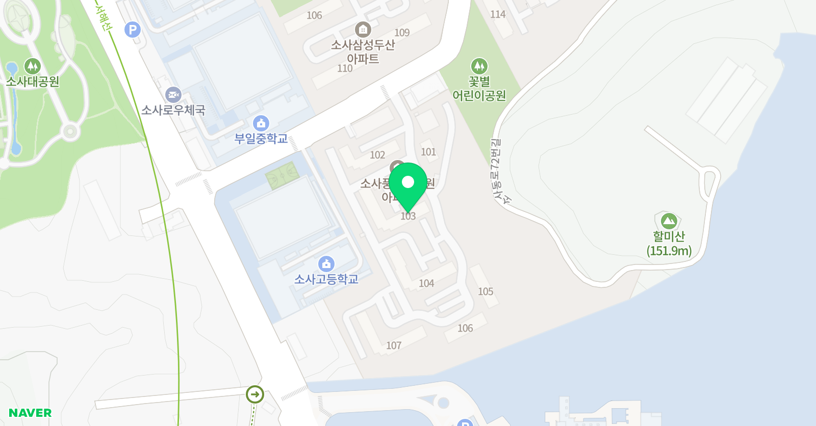 아소비 부천소사풍림아이원 점 위치