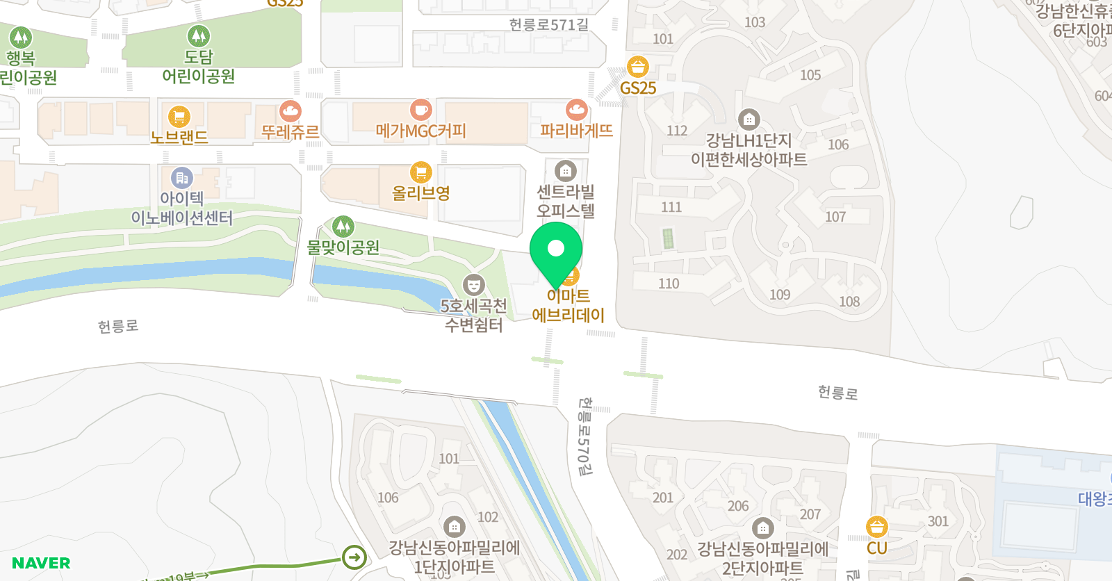 씨앤씨 미술학원 세곡캠퍼스 위치