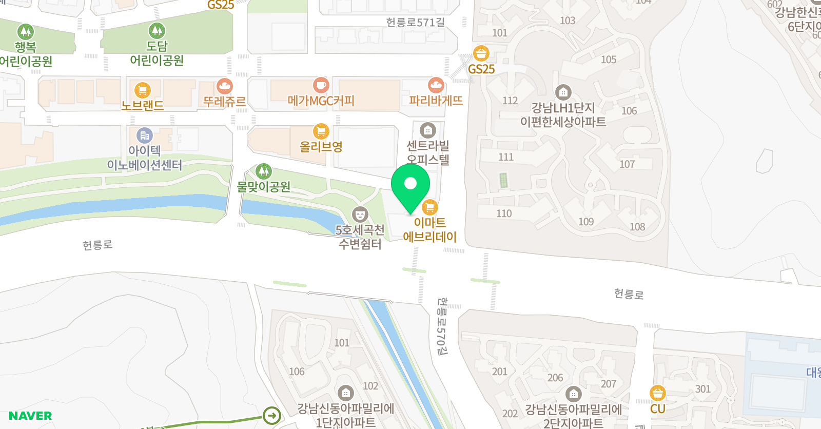 어린이현대미술교육연구소 빅피쉬아트 세곡 미술학원 위치