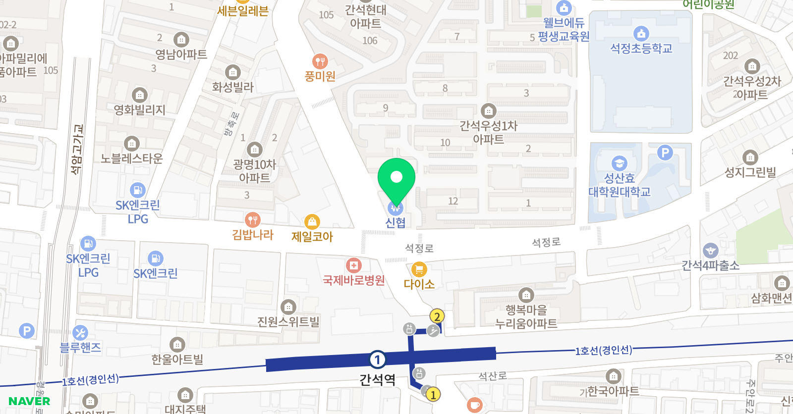 스마트해법영어 엠베스트 SE 간석역점 위치