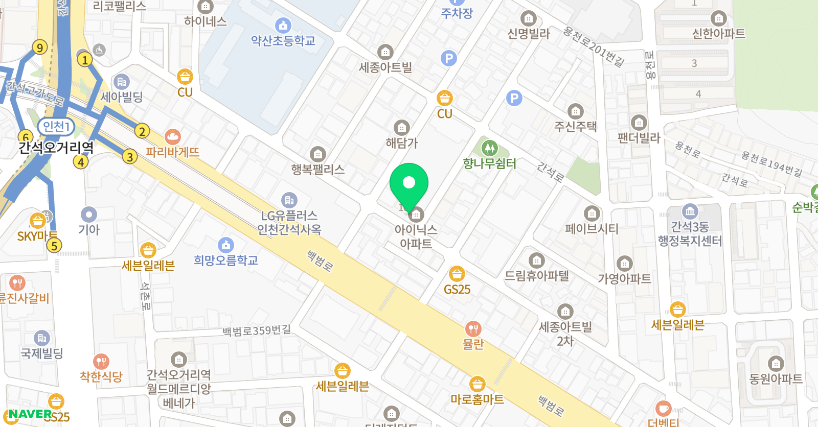 트리즈 학원 위치
