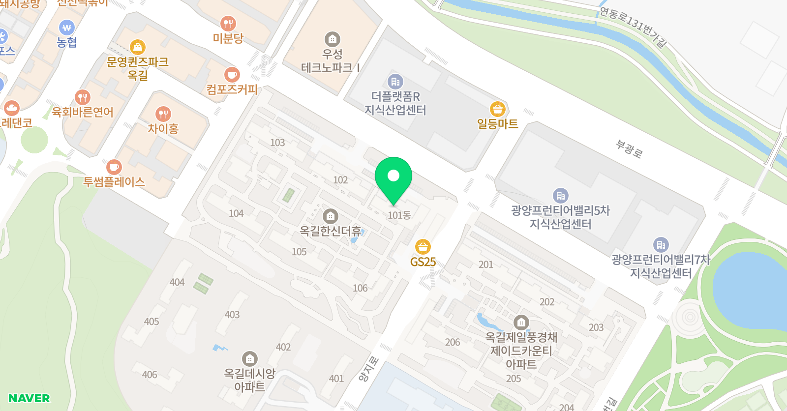 아소비 부천옥길한신더휴점 위치