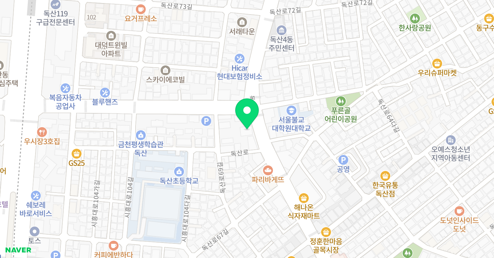 사람이아름다운 태권도 위치