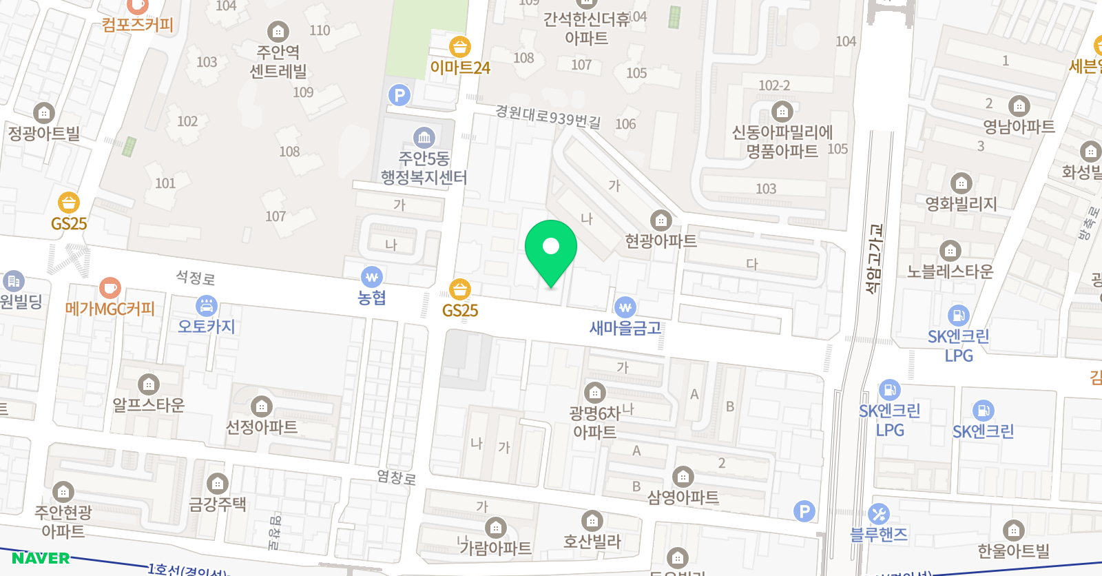 다니엘 주안학원 위치