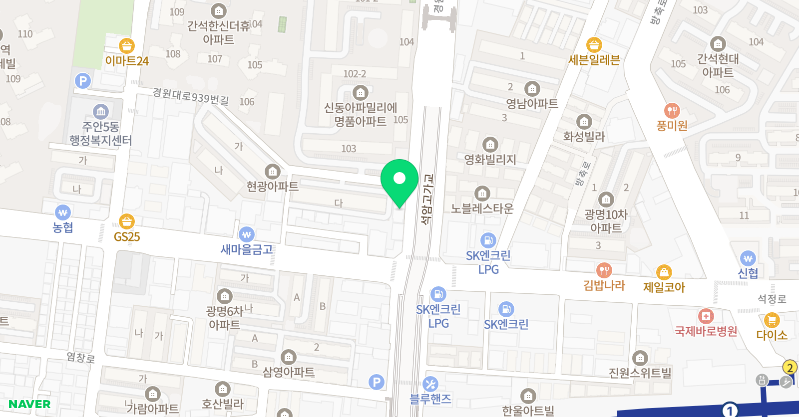 JT 축구센터 위치