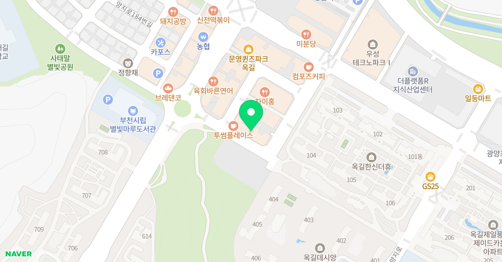 YBM 잉글루옥길 에이스 보습학원 위치