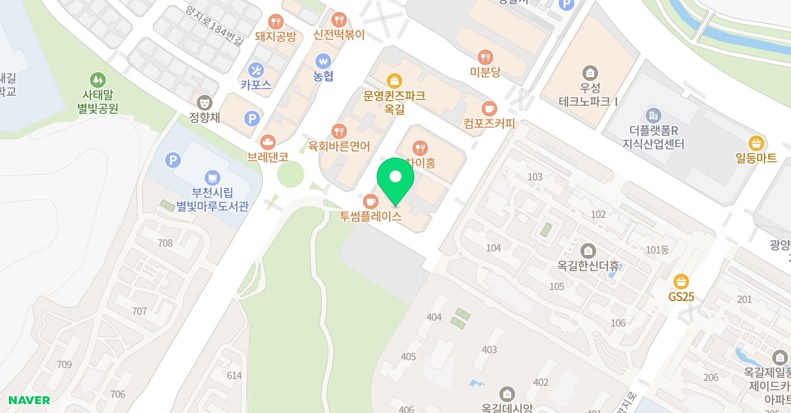 스터디모드옥길3관국영수과학원 위치