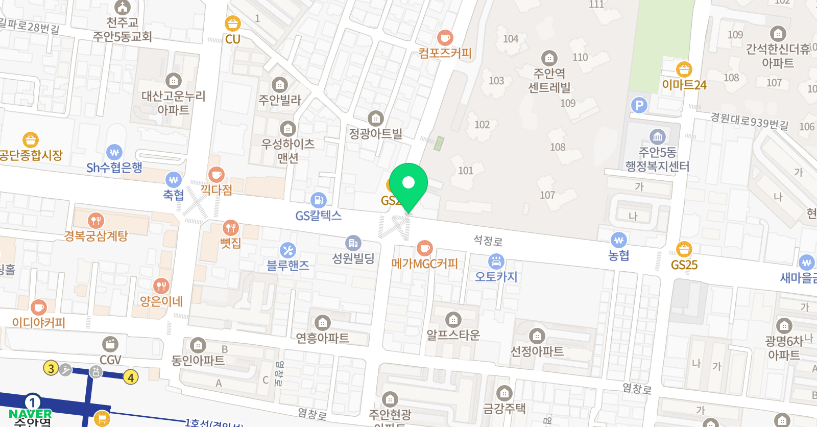 용인대 청룡 태권도장 위치