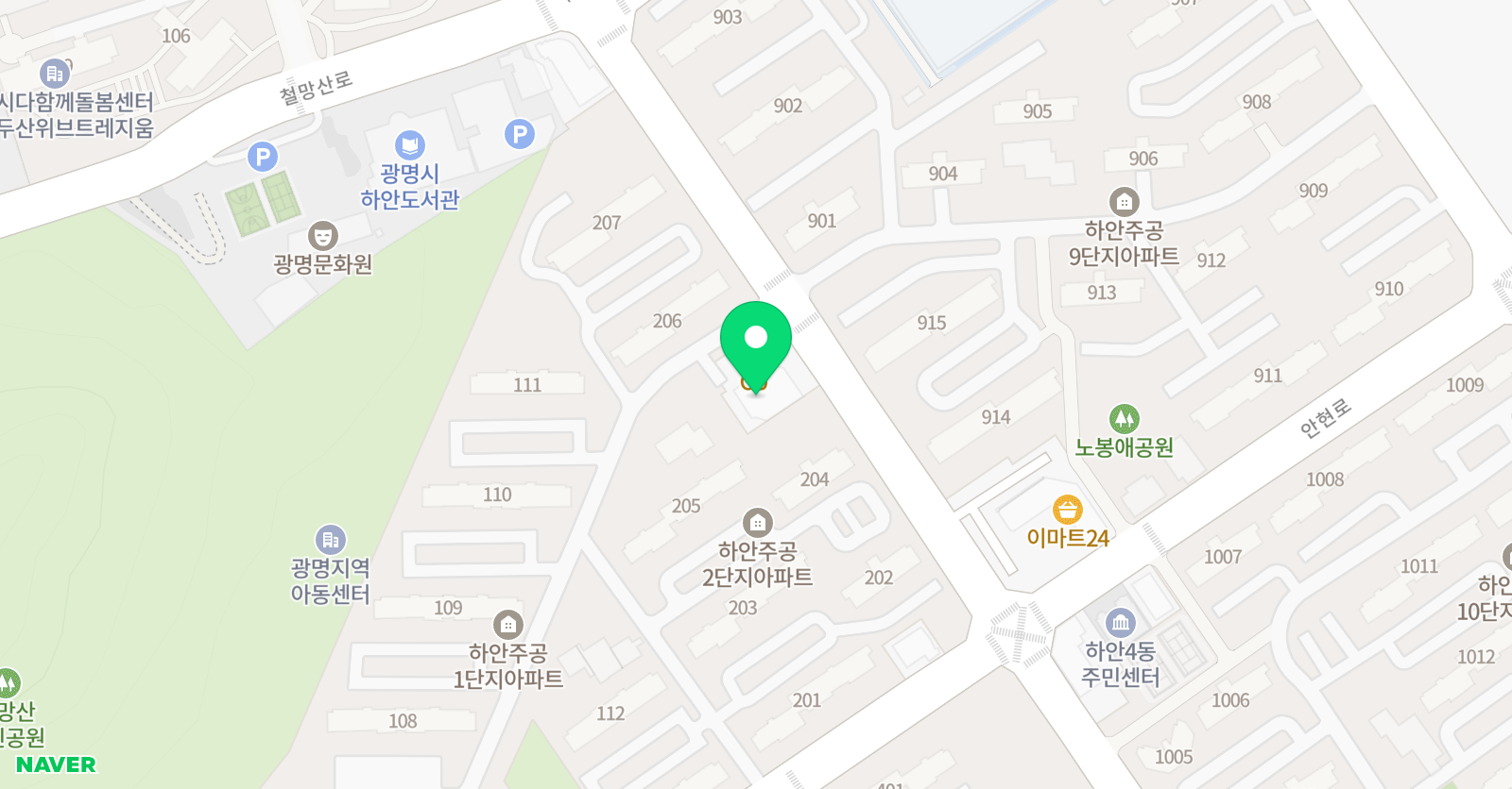 홍샘피아노전문음악학원 위치