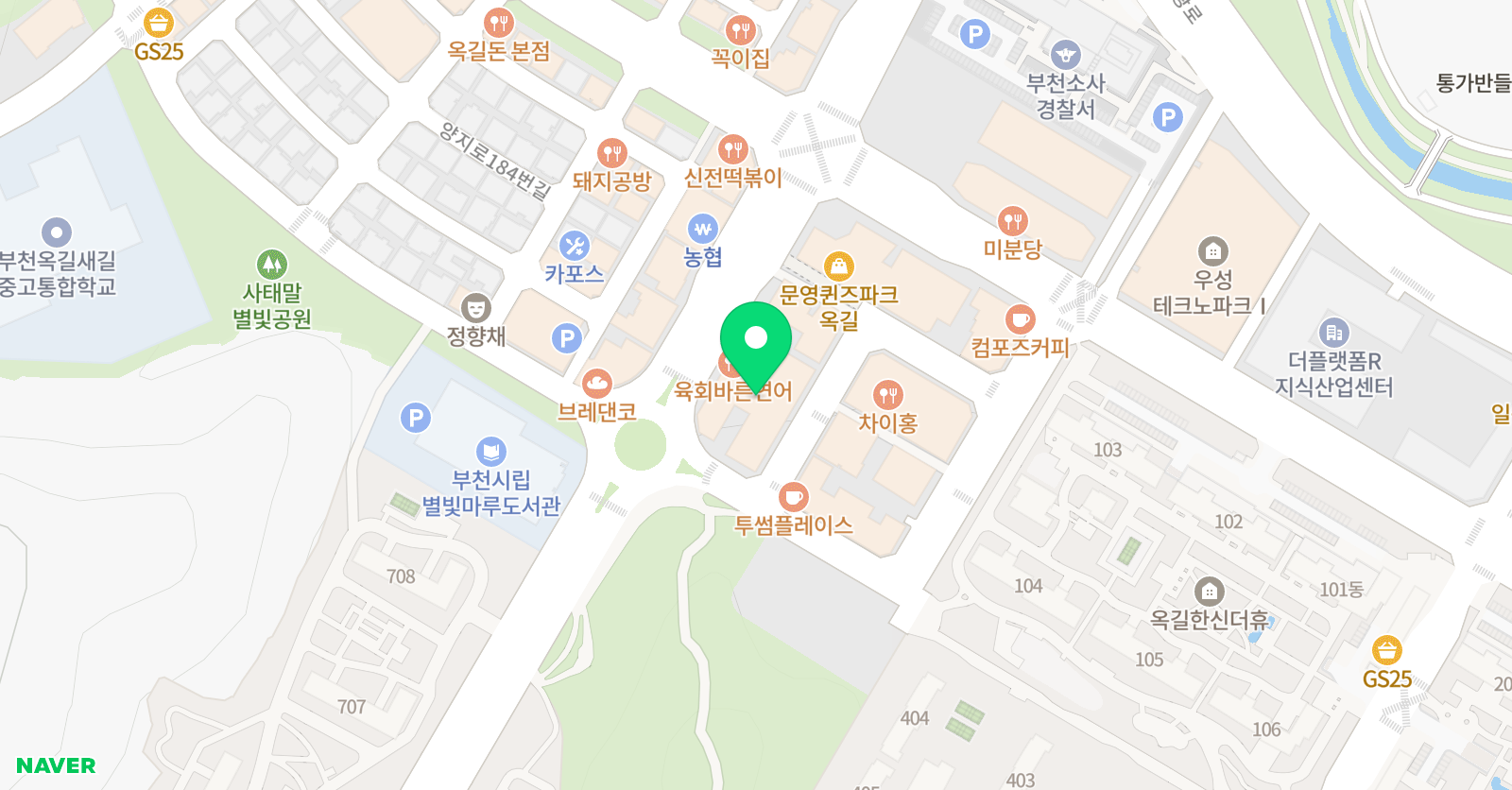 G1230 옥길캠퍼스 위치
